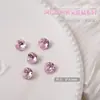 Arte de Uñas Punta Inferior Corazón Torcido Joyería de Diamantes Super Brillante Lujo Cristal Corazón de Melocotón Hacha Diamante Grande Rosa Decoración de Uñas Diamante de Amor