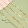Galvanoplastia Ouro Real 18K Simples Onda Cotovelo Torção DIY Corrente Fina Coréia do Sul Corrente Feita à Mão Material para DIY Material para DIY