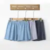 Ropa interior para hombre, Calzoncillos tipo bóxer de color liso para hombre, Algodón puro, Pantalones casuales holgados para casa, Delgados, Transpirables, Talla grande, Pantalones tipo flecha