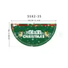 Bandera colgante de Navidad nueva transfronteriza de Amazon Bandera semicircular Bandera en forma de abanico Bandera de forma especial Decoración de barandilla para fiesta de Halloween