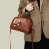 Bolsa Transversal de Ombro Único de Inverno, Bolsa Boston de Couro Vegetal, Nova Bolsa Transversal Simples de Ombro Único, Bolsa Elegante para Mulheres