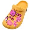 Explosões Transfronteiriças Série Rosa Sapatos Sapatos de Flor Sapatos com Furo e Fivela Acessórios Diy Fivela de Clipe Plástico Gota Macia Removível Fivela