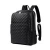Mochila de viaje de cuero genuino para hombre, nueva, de gran capacidad, con relieve, informal, de moda y de primera capa de piel de vaca.