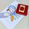 Ouro Puro 999 Masculino e Feminino Estiloso Criativo Tendência Joia Pingente Fofo e Requintado Presente para Amigos Atacado