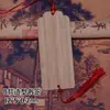 Filigrana DIY Fatias de Bambu em Branco Tábua de Bambu Artesanato Cultural e Criativo de Bambu com Borla Pode Ser Esculpido Gravado Vazado Marcador de Página de Bambu