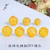 Puzuoqiang Color-Preserving Oro de Arena Antigua DIY Accesorios Flor de Peonía Rosa Dragón Cuentas Separadoras Cuentas de Barril Pulsera Collar Cuentas