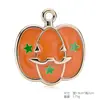 Série de Abóboras de Halloween Pingente Desenho Animado Esmalte Liga Acessórios para Pulseira DIY Chaveiro Pingente de Bolsa
