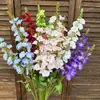 2 tenedor chihiro delphinium jacinto flor artificial simulación boda decoración de boda guía de camino fondo floral arreglo floral alto