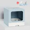 Caixa de areia grande totalmente fechada com gavetas dobráveis, função desodorizante, vaso sanitário para gatos, super grande, à prova de respingos, acessórios para gatos.