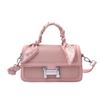 Bolso Cuadrado Pequeño Portátil de Bolsillo Multicapa de Alta Gama para Mujer 2025 Nuevo Transfronterizo de Contraste de Color Bufanda de Seda Bolso de Hombro Cruzado
