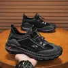 Zapatos de hombre de talla grande transfronterizos, botas de trabajo para exteriores populares, suelas hechas a mano, diseño sin cordones, zapatos deportivos para senderismo y montañismo para hombres