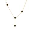 Moda acero inoxidable carcasa negra carcasa blanca redondo cuadrado borla collar personalidad no se desvanece titanio acero borla collar