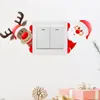 Adesivos de Parede de Natal Autoadesivos Papai Noel Rena Decoração de Interruptor Fabricante Atacado Adesivos de Interruptor