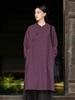 26 Ropa Zen de Estilo Chino Nuevo de Otoño para Mujer, Cuello Alto, Solapa Diagonal, Bata Abotonada, Vestido Qipao Retro