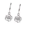 Pendientes Inteligentes de Flor con Borla de Plata de Ley 925 para Mujer Elegantes Joyería para Orejas de Corazón Palpitante Pendientes Estilo Celebridad de Internet INS Joyería de Plata