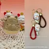 Oro Puro 999 Gato de la Suerte Colgante de Oro Serie Gatito de Yeso Blanco con Cordón para Transmisiones en Vivo de TikTok