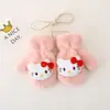 Luvas de Bebê Forradas com Fleece e Espessadas Fofas Panda Vermelho 1-6 Anos Crianças à Prova de Frio e Anticongelante Pelúcia Macia Dedos Completos
