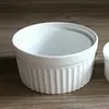 Exportar tazón de cerámica shufulei para hornear esmalte de color rayado Tazón de mimbre tazón para postre y pudín tazón para huevo al vapor tazón para horno doméstico