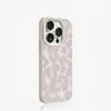 Estampa de Leopardo Cinza Adequada para Capa de Celular Apple 17 Pro Max iPhone 16 Imitação Tipo Líquido 15 Verão Dopamina