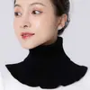 Estilo Novo Outono e Inverno Cachecol Feminino Gola Falsa Protetor de Pescoço para Calor e Proteção contra Frio Gola de Suéter Gola Alta de Tricô Versátil para Mulheres