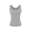 Top halter moderno de lunares grises para mujer, estilo coreano, sin espalda, corte ajustado, favorecedor, versátil, sin mangas