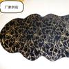 FUENTE Alfombra dorada de imitación de piel de conejo de fábrica sala de estar dormitorio mesa de café nórdica de noche lavable pelo corto llena de rojo y negro