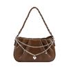 Bolso Clásico Elegante para Mujer con Pliegues Distintivo Bolso Nube Bolso de Mano Simple Versátil Moda Cremallera Cadena Bolso de Hombro