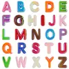 Cuentas de Letras Acrílicas con Recubrimiento UV de Agujero Grande Mezcladas Aleatoriamente de Colores Cuentas Inglesas con Agujero Accesorios para Cadena de Teléfono Móvil DIY Collar