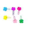 Marcador de Página Clip de Clipe de Papel de PVC Flores de Planta Fresca Clip de Página de Escritório Clip de Papel Colorido Criativo Material Escolar para Estudantes