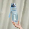 Botella de Agua Deportiva Fitness Taza de Plástico Portátil Gran Capacidad para Hombres y Mujeres Estudiantes Tetera Anticaídas Celebridad de Internet Transparente para Exteriores Taza Espacial