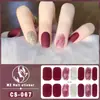 CS Película de Esmalte em Gel à Prova d'Água Sem Secagem Adesivo Completo Adesivo Colorido Película Adesivo de Unha para Primavera e Verão Papel Adesivo de Unha