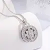 Collar con Brújula de Flor de Diamante para Mujer 2025 Nuevo Lujo Accesible Nicho de Alta Gama Elegante Brillante Accesorios para Clavícula