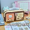Nuevo Estuche Mágico Gato Negro y Rosa, Caja de Papelería Linda de Dibujos Animados de Alta Apariencia de Moda, Bolsa de Lápices de Bolsillo de Gran Capacidad
