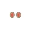 Pendientes Yilu de Plata de Ley S925 Chapados en Oro Ámbar Rojo Agua Rojo del Sur Moda Simples Elegantes Facetados Versátiles Joyería de Plata