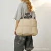 Bolsa de Ombro Feminina Nova Tendência Transfronteiriça, Bolsa Jaqueta de Algodão, Grande Capacidade, Bolsa de Mão Fashion, Bolsa Tote Transversal, Leve