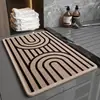 Alfombra de Piso de Lino de Color Sólido Cortable para Baño, Felpudo Absorbente de Agua y Antideslizante para Cocina, Alfombra de Piso Resistente a Manchas y al Desgaste