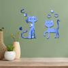 JM3182 amor gato Pegatinas de espejo habitación dormitorio sala de estar decoración del hogar pegatinas de pared refrigerador baño diseño venta al por mayor