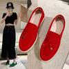 Novos Sapatos Femininos Transfronteiriços, Tamanho Grande 43, Mocassins de Luxo Europeus e Americanos, Sapatos Slip-On Versáteis da Moda