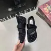 Zapatos Mary Jane de lunares estilo francés para aumentar la altura para mujer, otoño 2026, mocasines de ballet versátiles con cordones, venta al por mayor