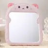 Espejo de Maquillaje Plegable para Colgar, Espejo de Tocador Cartoon de Gato de Alta Definición para Escritorio, Espejo de Plástico Conveniente para Estudiantes en Residencias, Venta al por Mayor