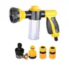 Ferramentas para lavagem de carro jardinagem pistola de água para lavagem de carro pistola de água com espuma Conector conjunto de pistola de espuma de 8 funções