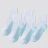 Meias Infantis, Meias Esportivas Brancas Curtas para Meninas no Atacado, Meias Absorventes de Suor para Meia-Panturrilha Primavera e Outono, Meias Brancas Estudantis para Meninos