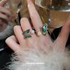 Anillo abierto de mariposa de circonita electrochapado en oro real, perla de agua dulce, concha de abulón, anillo de dedo índice de moda de lujo ligero, anillo de personalidad