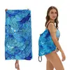 Toalla de Playa Plegable Dos en Uno Transfronteriza con Diseño Impreso, Toalla de Baño y Toalla de Playa Integradas en un Solo Paquete, Se Puede Guardar y Organizar