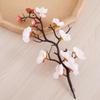 Galhos de Flor de Ameixa Artificial Transfronteiriços, Flores Artificiais de Flor de Ameixa de Inverno e Flor de Pessegueiro Estilo Chinês, Enfeites de Decoração para Casa, Toppers para Bolo de Aniversário, Pacote com 10