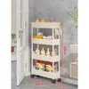 Prateleira de Armazenamento para Fresta de Porta para Uso Doméstico, Carrinho de Armazenamento Multicamadas Móvel para Banheiro, Cozinha, Organizador de Frestas para Frutas e Legumes