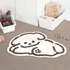 Alfombra de suelo de cachemira sintética con forma de caricatura, alfombra decorativa resistente al desgaste para sala de estar, alfombrilla para mesita de noche para dormitorio, alfombrilla absorbente de agua y de secado rápido para baño