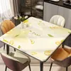 Mantel Individual Minimalista para Comedor, Impermeable, Resistente al Aceite, Lavable, Mantel Cuadrado de Vidrio Blando, Protector de Mesa de PVC de Alta Gama