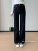 Piernas rectas~100% favorecedores de la figura, elasticidad en cuatro direcciones, hace que las piernas se vean más largas y delgadas, jeans acampanados de pierna recta ajustados para mujer, nuevo 26