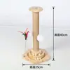 Juguete para gatos con plato giratorio de madera maciza, estructura para trepar gatos, resistente al desgaste y que no suelta pelo, poste rascador para gatos de autoentretenimiento, poste rascador de juguete para gatos gordos, resistente al desgaste, al por mayor
